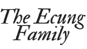 The Ecung family logo and white background