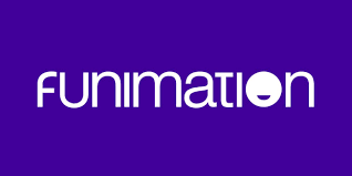 Funimation logo with a blue color background